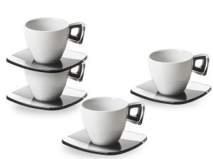 SET 4 TAZZINE CON PIATTINO TISA